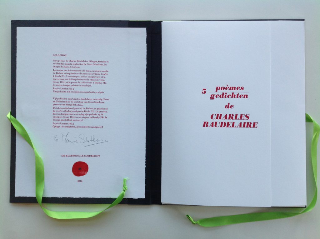 titelblad van boek met Baudelaire gedichten