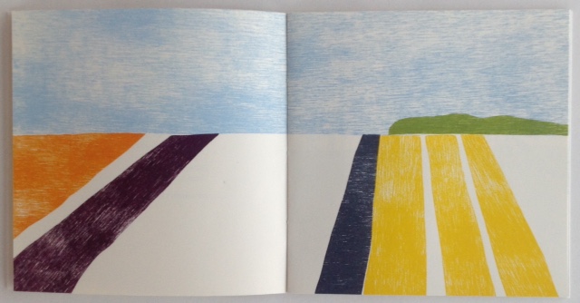 Binnnenwerk met illustratie van een Hollands Landschap