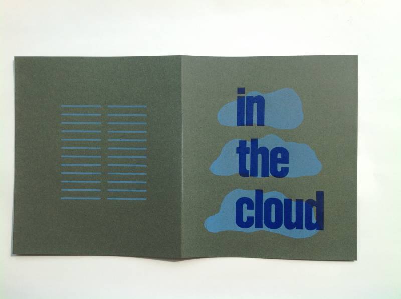 Voor- achterzijde van de kaft van het boekje In the Cloud