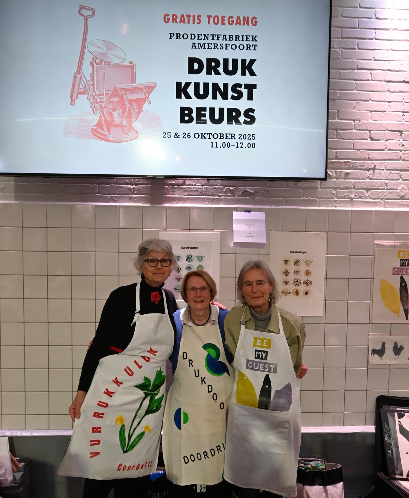 Drukkunstbeurs Marja Scholten, José Frijns, Yvonne Mutsaerts